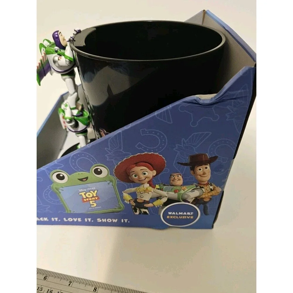 Toy Story 5 Popcorn Bucket Snack Buzz Lightyear Display Container NEW+ BOX